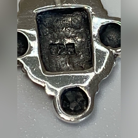 Silpada Vintage RARE VHTF Sterling Silver Square W/ Silver Bead Accent Earrings - Picture 10 of 12